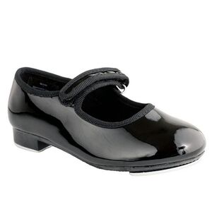 Dance Class Black Patent Leather Mary Jane Tap Shoe Kids Size 9.5